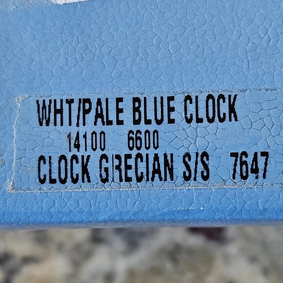 RARE VINTAGE WEDGWOOD ENGLAND BLUE WHITE GRECIAN DOME DESK MANTEL OFFICE CLOCK - Picture 13 of 13